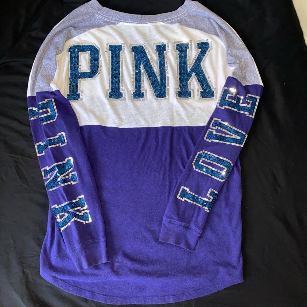 Victoria’s Secret Pink Sequin Long Sleeve Top